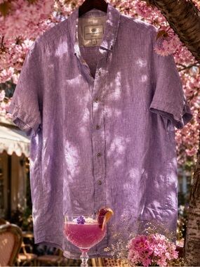 Report Collection 100% linen short-sleeve shirt in excellent used condition